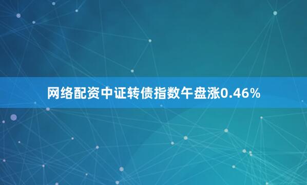 网络配资中证转债指数午盘涨0.46%