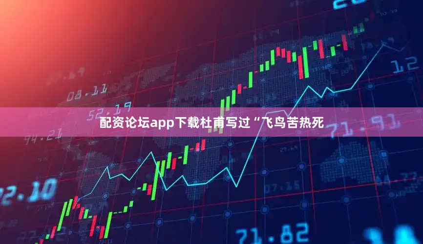 配资论坛app下载杜甫写过“飞鸟苦热死